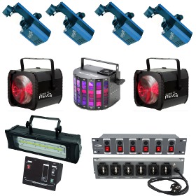 Licht-Set Scanner, Flower, Derby, Strobe, Controller mieten im Raum Aschaffenburg, Lohr, Würzburg