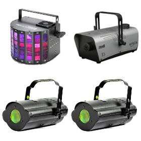 Komplette, kleine Lichtanlage für Hochzeit, Polterabend, Party mieten