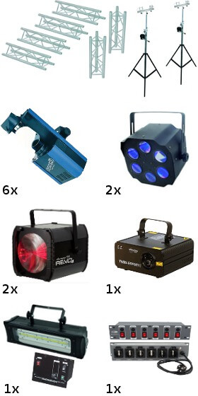 Mobile Lichtanlage mit Traverse mieten Aschaffenburg, Würzburg