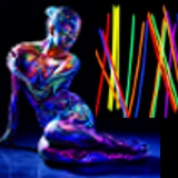 Knicklichter und UV-Schminke für Schwarzlichtparty